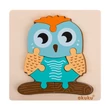 Akuku Tanuló játék Fa puzzle, bagoly Akuku Tanuló játék Fa puzzle, bagoly