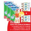 Molfix Havi pelenkacsomag Pants, 3+2 csomag zöld popsitörlővel! (5-ös) 11 - 18 kg Molfix Havi pelenkacsomag Pants, 3+2 csomag zöld popsitörlővel! (5-ös) 11 - 18 kg