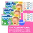 Molfix Havi pelenkacsomag 3+3 csomag popsitörlővel! (5-ös) 11 - 18 kg Molfix Havi pelenkacsomag 3+3 csomag popsitörlővel! (5-ös) 11 - 18 kg