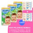 Molfix Havi pelenkacsomag 3+3 csomag popsitörlővel! (4+-os) 9 - 16 kg Molfix Havi pelenkacsomag 3+3 csomag popsitörlővel! (4+-os) 9 - 16 kg