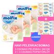 Molfix Havi pelenkacsomag 3+3 csomag popsitörlővel! (2-es) 3 - 6 kg Molfix Havi pelenkacsomag 3+3 csomag popsitörlővel! (2-es) 3 - 6 kg
