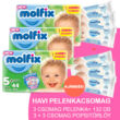 Molfix Havi pelenkacsomag 3+3 csomag sensitive popsitörlővel! (5-ös) 11 - 18 kg