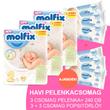 Molfix Havi pelenkacsomag 3+3 csomag sensitive popsitörlővel! (2-es) 3 - 6 kg Molfix Havi pelenkacsomag 3+3 csomag sensitive popsitörlővel! (2-es) 3 - 6 kg