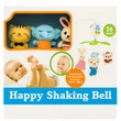 Happy Shaking Bell Zenélő forgó Plüss nyuszi és barátai, 3 figura, felhúzós