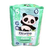 Elcurina Baby bugyipelenka Panda mintával, körbe gumis (6-os) 15+ kg