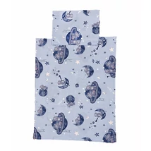 BabyBruin Gyermek ágynemű szett Kék bolygós maci 90 * 135 cm