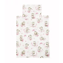 BabyBruin Gyermek ágynemű szett Rózsaszín zsiráf 90 * 135 cm