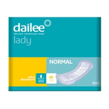 Dailee Lady Inkontinencia betét 26 cm, védőgáttal, 430 ml kapacitás (méret: normál)