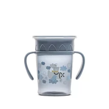 Lorelli My Friend Tanulópohár Szilikon 360°-os itatócsőrrel, Kék maci 12+ hó