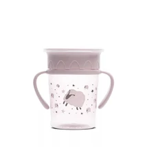 Lorelli My Friend Tanulópohár Szilikon 360°-os itatócsőrrel, Rózsaszín bárány 12+ hó