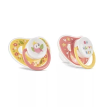 Lorelli Játszócumi Kupakos, 2db-os, rózsaszín/sárga szilikon cseresznye (méret: 2) 6+ hó