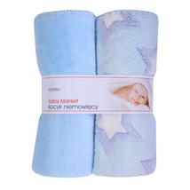 DuetBaby Takaró Plüss, 2 db-os, kék 80 * 90 cm
