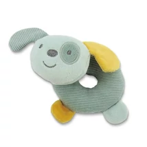 Lorelli Plüssállat Plüss fánk csörgő, Zöld kutyus 18 cm