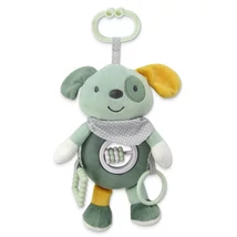 Lorelli Plüssállat Függeszthető csörgő játék, Zöld kutyus 24 cm