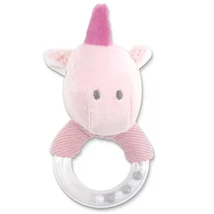 Lorelli Plüssállat Plüss csörgő golyós fogókával, Rózsaszín unikornis 14 cm