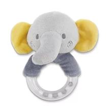 Lorelli Plüssállat Plüss csörgő golyós fogókával, Szürke elefánt 14 cm