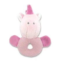 Lorelli Plüssállat Plüss kerek csörgő, Rózsaszín unikornis 14 cm