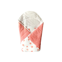 BabyBruin Takaró Bélelt, pólyává alakítható, rózsaszín, pöttyös/csíkos 78 * 78 cm