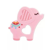 Lorelli Rágóka Szilikon, rózsaszín elefánt 3+ hónap