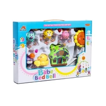 Babé Bed Bell Zenélő forgó Bagoly és barátai villogó házikóval, felhúzós+elemes