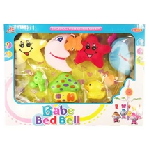 Babé Bed Bell Zenélő forgó Plüss hold és csillag, felhúzós