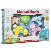 Baby Happier Times Zenélő forgó Plüss macik labdával, felhúzós