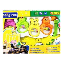 Heng Run Toys Zenélő forgó Vidám macik és majmok, felhúzós