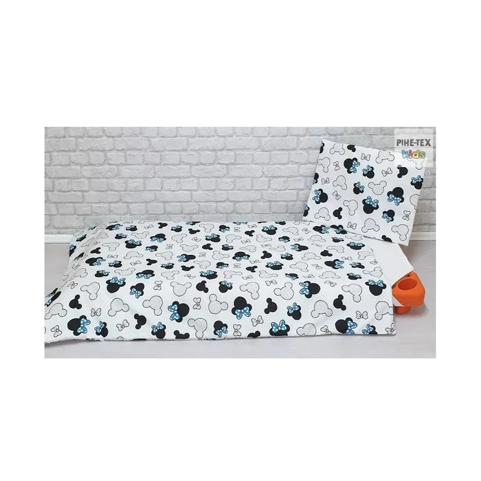 Pihetex Gyermek ágyneműhuzat Egérke kék masnival [563/K] 90 * 140 cm