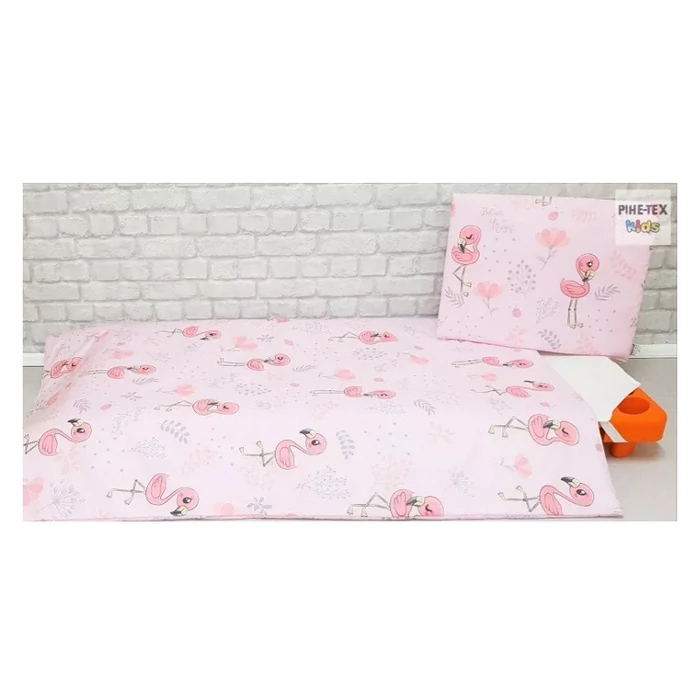 Pihetex Gyermek ágynemű szett Flamingó, pink [571/R] 90 * 140 cm