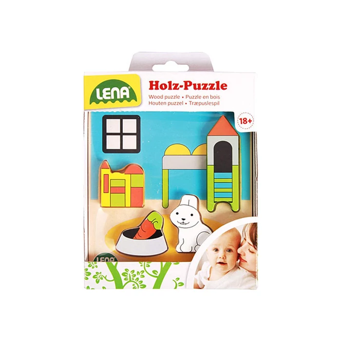 LENA Tanuló játék Gyerekszoba fa puzzle