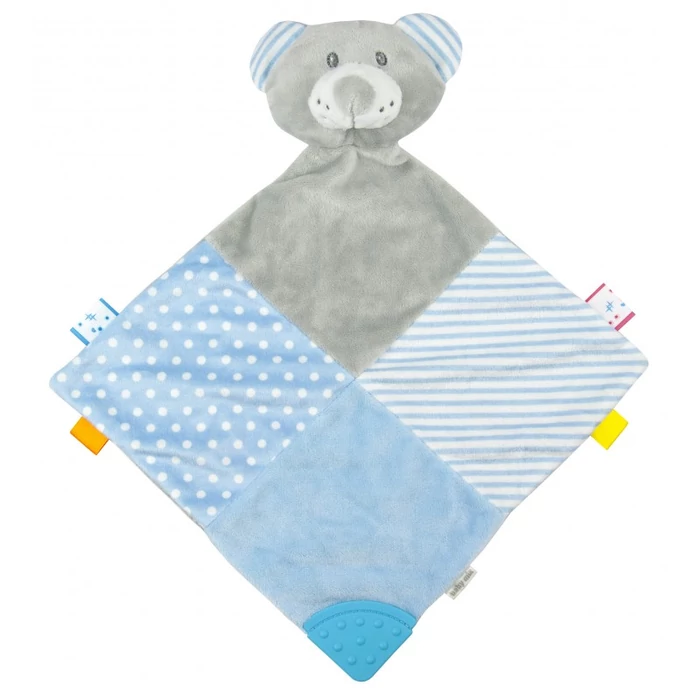 Baby Mix Szundikendő macis, plüss, rágókával, kék
