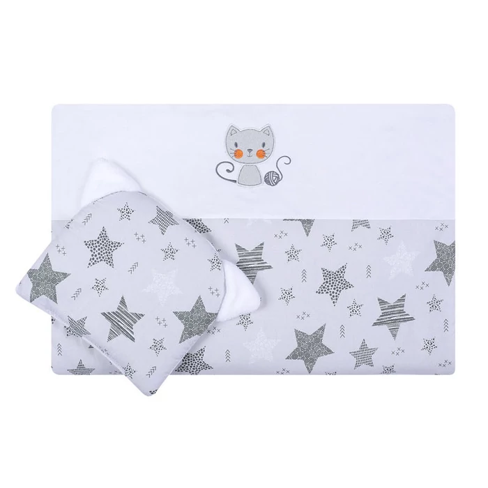 DuetBaby Takaró szett párnával, szürke 64 * 73 cm