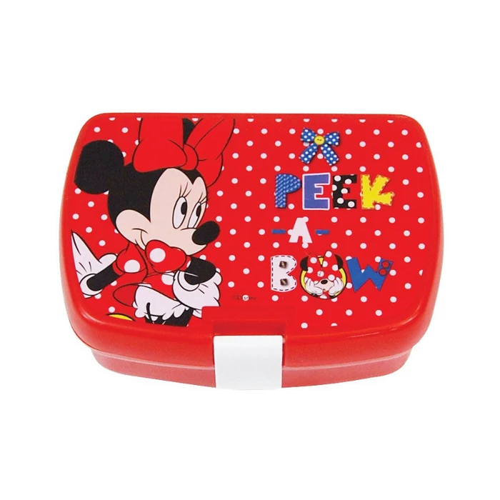 Disney Ételtároló doboz Minnie Mouse, uzsonnásdoboz, kattanózáras