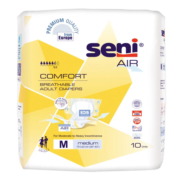 Seni Air Comfort Felnőttpelenka (méret: M) Légáteresztő 75 - 110 cm