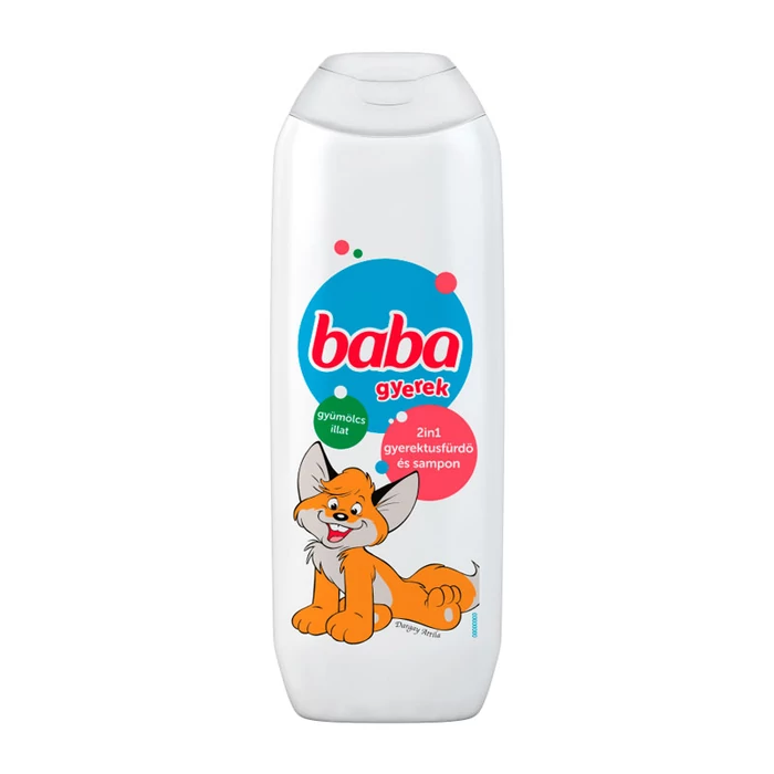 Baba Babafürdető 2az1-ben tusfürdő és sampon, gyümölcs illat