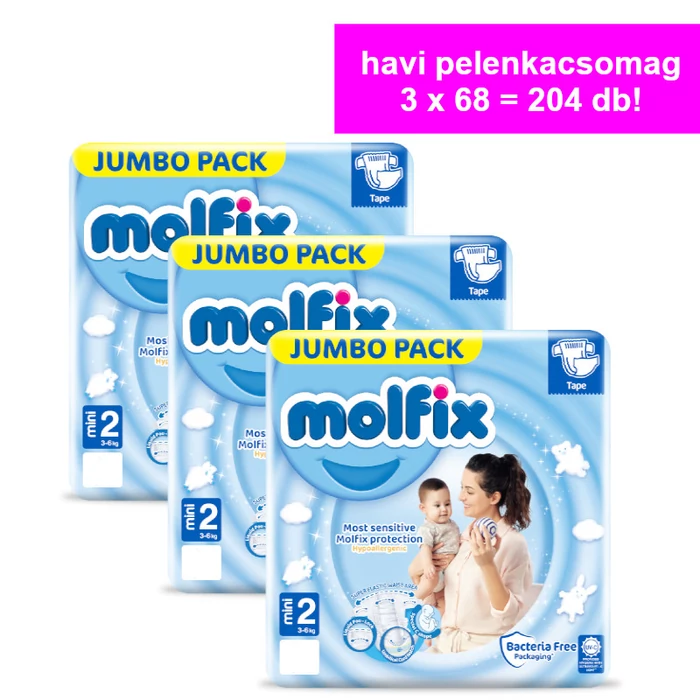 Molfix Havi pelenkacsomag Jumbo (2-es) 3 - 6 kg