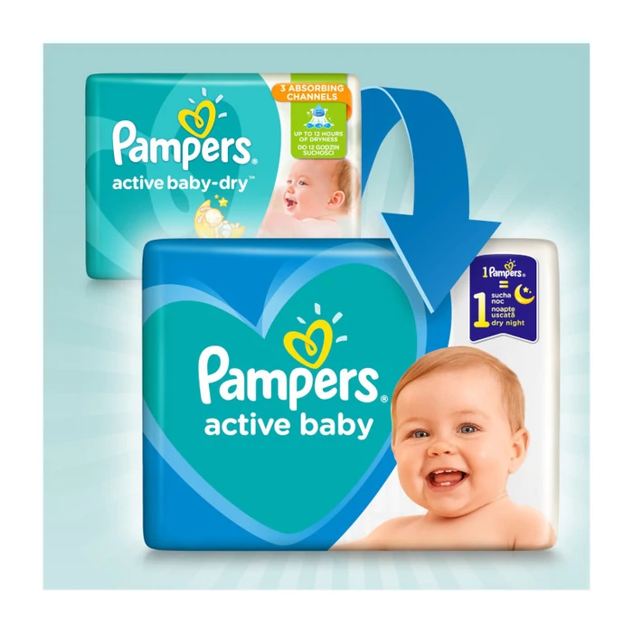 Pampers Active Baby pelenka megújult Giant Pack (5-ös) 11 16 kg (64 db/cs)