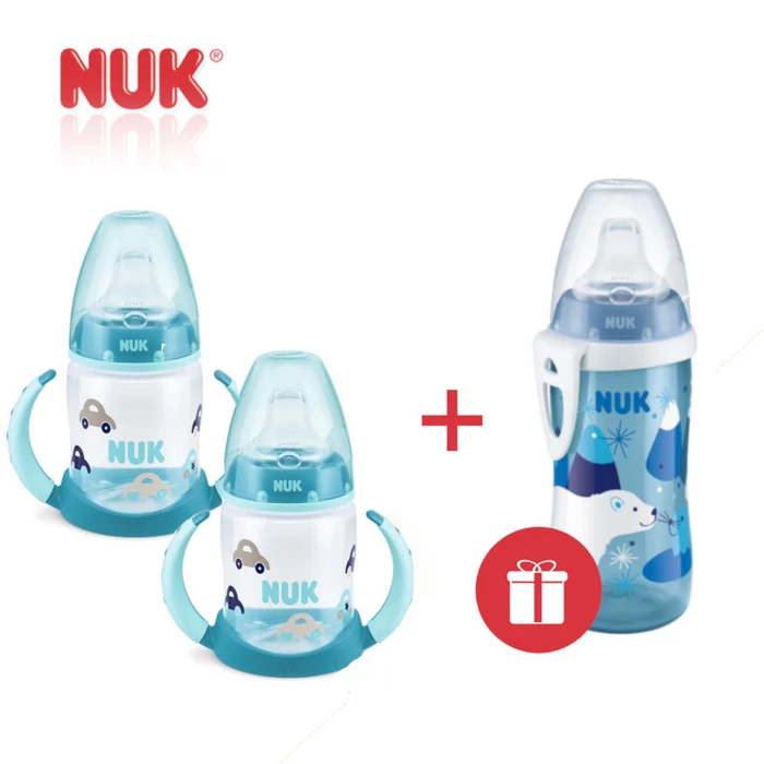 Nuk Tanulópohár First Choice akciós csomag, fiús 6+ hó