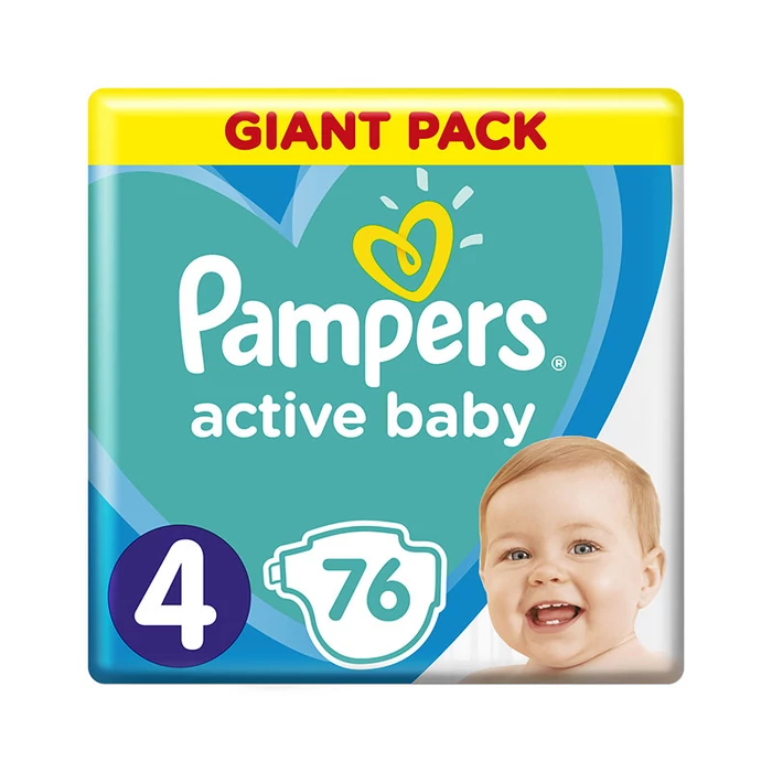 Pampers Active Baby pelenka megújult Giant Pack (4-es) 9 - 14 kg