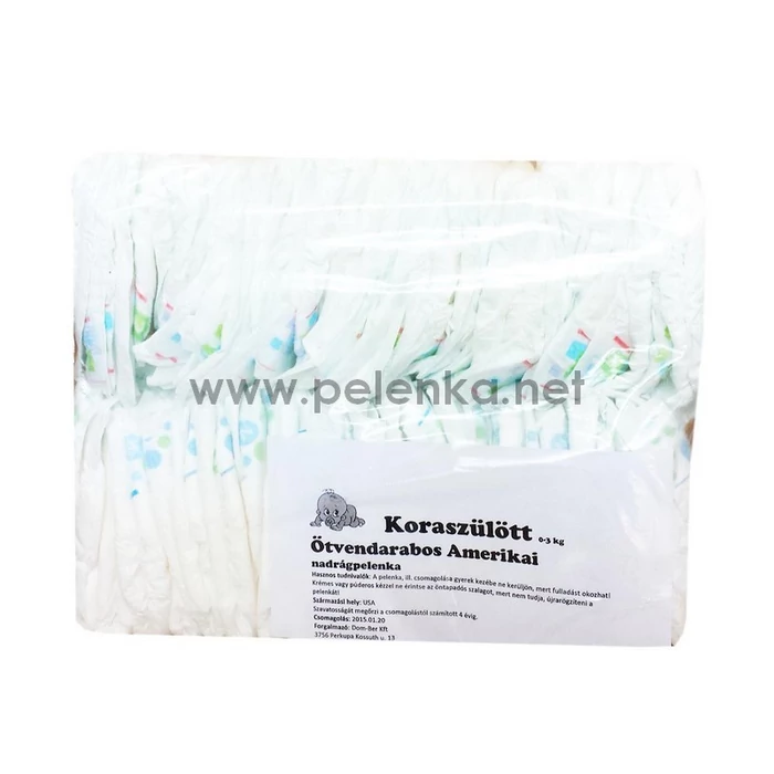 Amerikai pelenka ExtraSmall Újszülött (0-ás) 1 - 4 kg