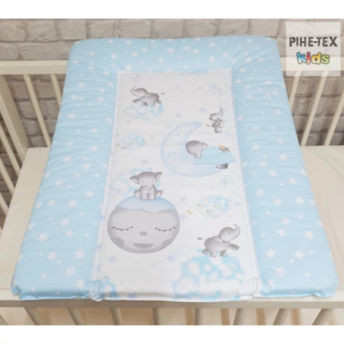 Pihetex Pelenkázó lap Puha, vastag, bébi elefánt - kék 50 * 70 cm