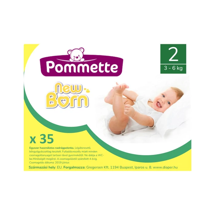 Pommette New Born pelenka Fehér csomagban (2-es) 3 - 6 kg