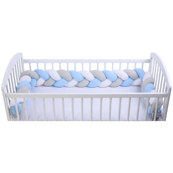DuetBaby Ágyrácsvédő Fonott, kék 16 * 210 cm